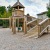 a wooden play structure